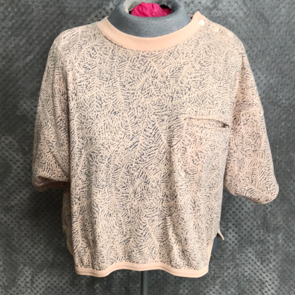 Chaus retro crop top fern pattern